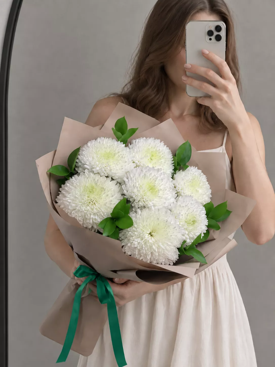 Букет из 7 одноголовых хризантем